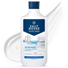 SALTHOUSE® Dead Sea Therapy Shower Gel, Nourishes the Skin, Prevents Dehydration, Rich in Mineral Salts, with Aloe Vera, Dermatologically Tested 250 ml