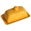 WAIT FLY Ceramic Butter Dish with Lid Honeycomb and Bee