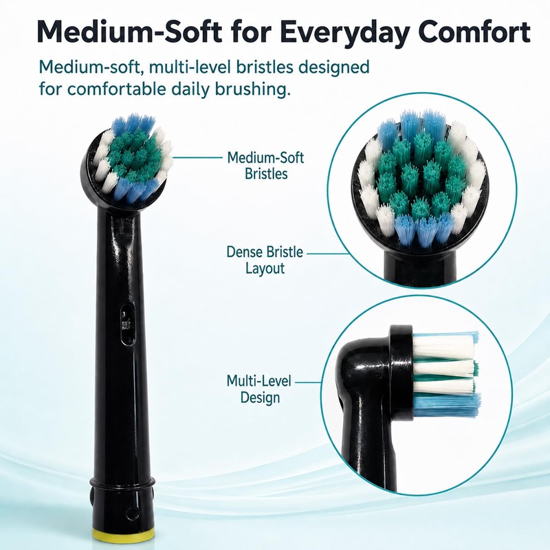 16 Pack Precision Clean Replacement Toothbrush Heads Compatible with Oral