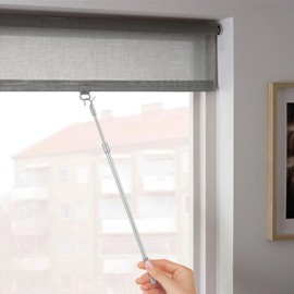 Housoutil Blinds Rod Feather Curtains Office Accessories Office Curtains Roller Blind Wand Extension Window Roller Blind Magic Wand Rotating Bar Vertical Rod Practical