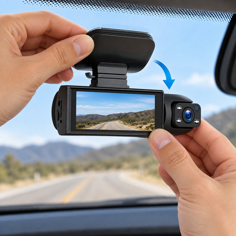 1080P Dual Camera Car Dash Cam with 64GB SD Card