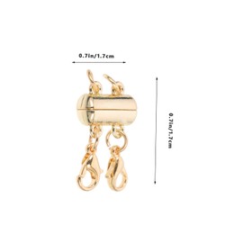 SHINEOFI 2Pcs Magnetic Necklace Layering Clasps Durable Multi Strand Connectors for Necklaces and Bracelets Prevent Tangling for Jewelry DIY