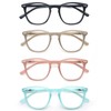OLOMEE Reading Glasses Women Colorful Round Readers +3.50 Lightweight Stylish