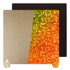 CCTREE Double Side Textured PEI Sheet+Smooth PEO Chameleon Spring Steel Sheet 235 * 235mm, Flexible Print Build Plate with Magnetic Bed for Creality Ender 3/Pro/V2/Neo, Ender 5/Pro 3D Printers