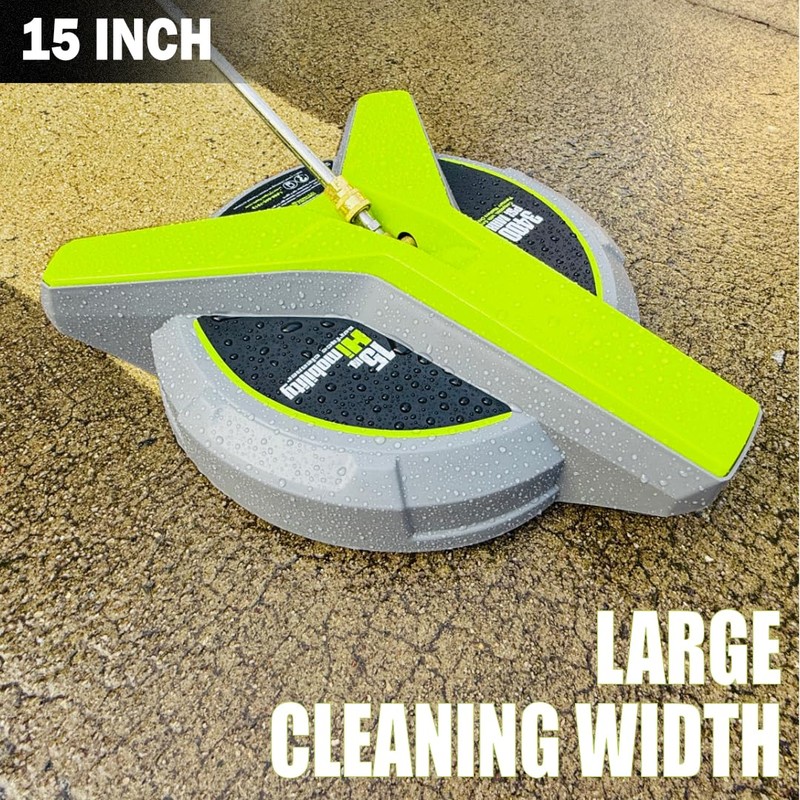 Hiclean 15" Pressure Washer Surface Cleaner with Wheels 3400 PSI