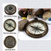 Vintage Royal Navy Pocket Compass, Antique Brass Maritime Navigation Instrument,