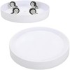 KangTeer 2-Pack 11.2 Inch Plant Caddy with Hidden Wheels, White