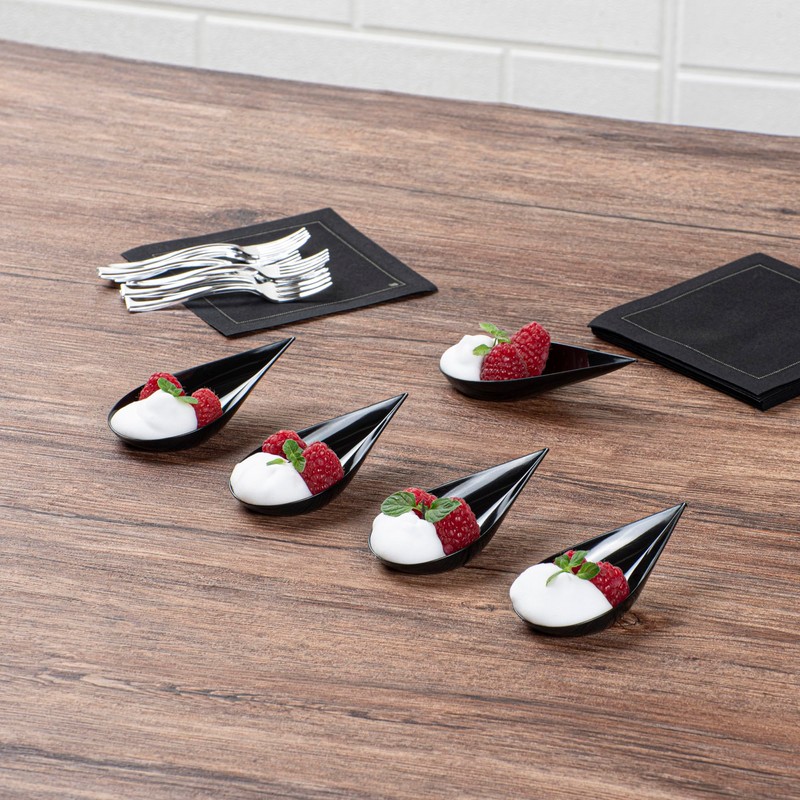 Restaurantware 4 x 2 Inch Teardrop Spoons 100 Appetizer Spoons