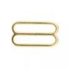 Stecksstore Double Loop Strap Metal Adjuster 1.25 Inch Brass Plate
