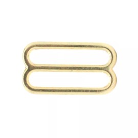 Stecksstore Double Loop Strap Metal Adjuster 1.25 Inch Brass Plate 20114-01