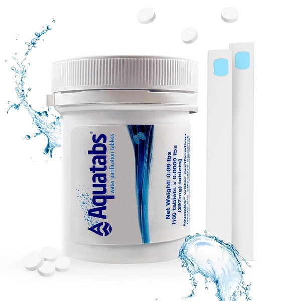 Aquamarine Water Solutions Aquatabs Water Purification Tablets for Drinking -