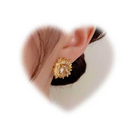 Eviarli Vintage Crystal Earrings Gold Burst Earrings Bohemian Rhinestone Earrings Jewelry for Women and Teen Gifts