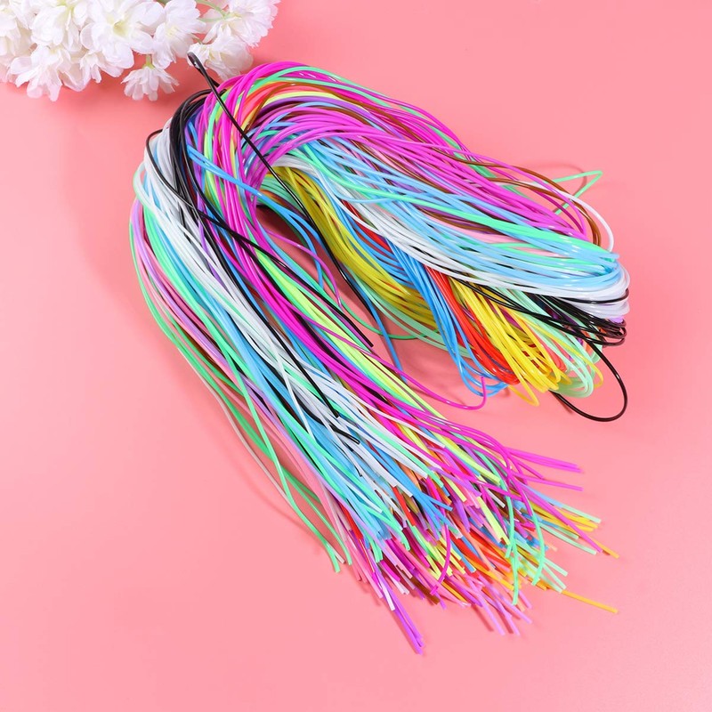 Exceart 200pcs Plastic Lacing String Braided Rope Bracelet String Lanyard