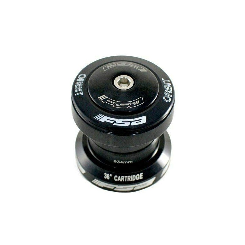 FSA NO.2N Orbit UF 1-1/8 Threadless Sealed Bearing Headset, Black,