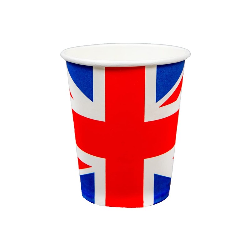 SHATCHI 20pcs Great Britain Union Jack Party Paper Cups Tableware