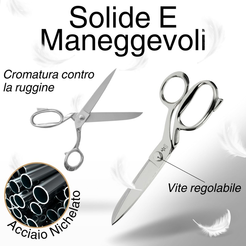 Gifaz Tailor's Scissors Fully Nickel-Plated Made in Italy