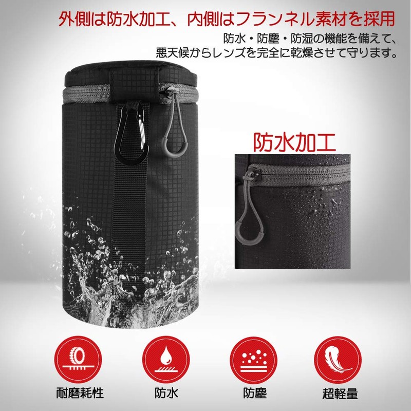 TYCKA Camera Lens Storage Bag, Black