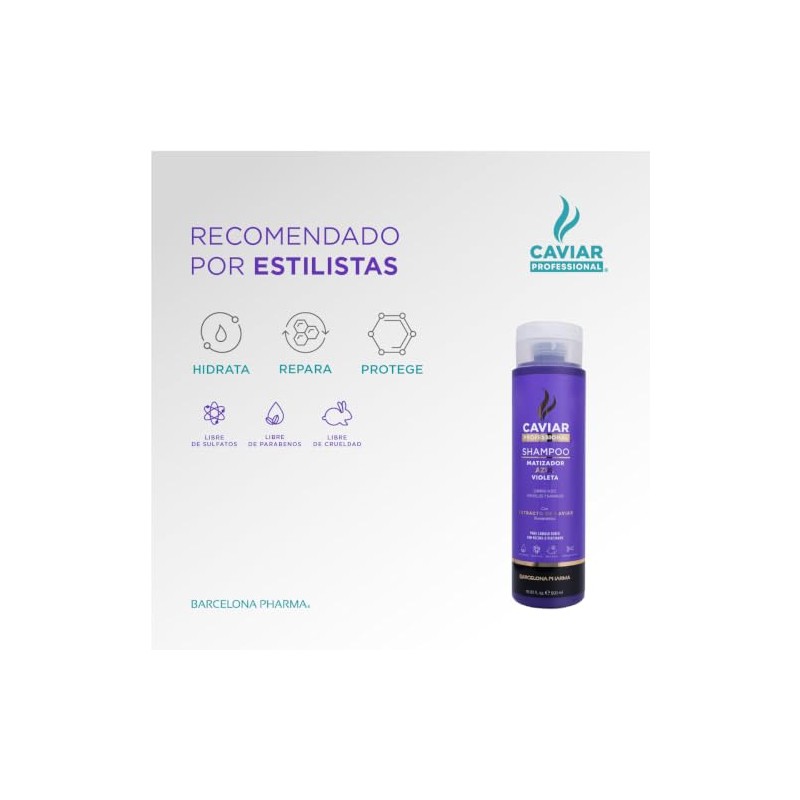 Shampoo matizador morado | Para canas y rubios | Extracto