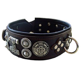 Lederecke Konstanz Gustav Model XXL Collar Width 6.5 cm for Strong and Strong Dogs Neck Circumference 55-57 cm