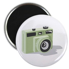 CafePress Photo Camera Magnets 2.25" Round Magnet, Refrigerator Magnet