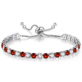 Rumnoke Tennis Bracelets for Women Birthstone Cubic Zirconia Bracelet Crystal Birthday Jewellery 7