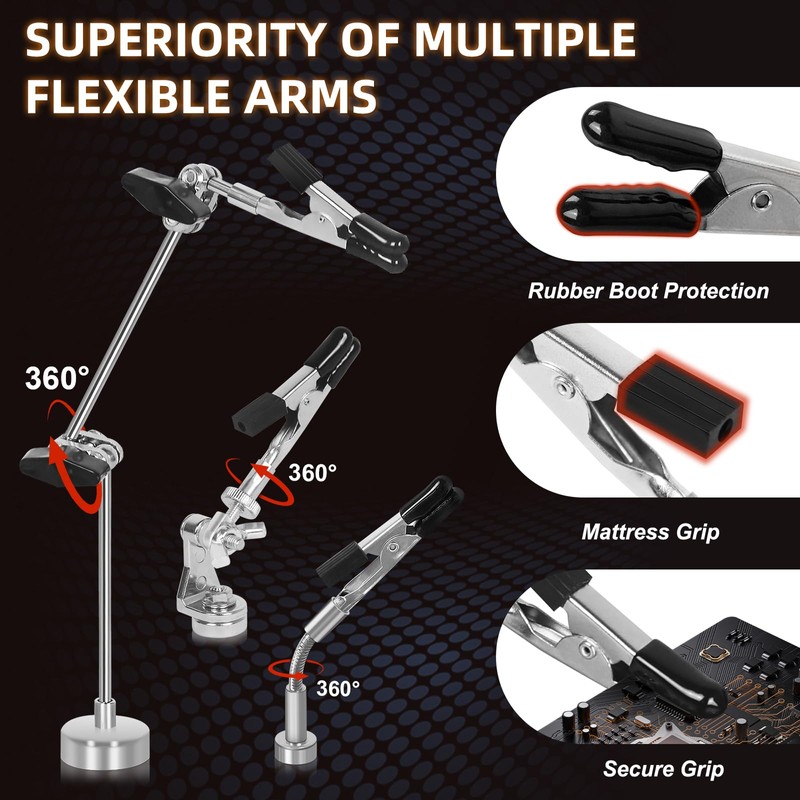 NEWACALOX Helping Hands Soldering, Magnetic Third Helper hand Station