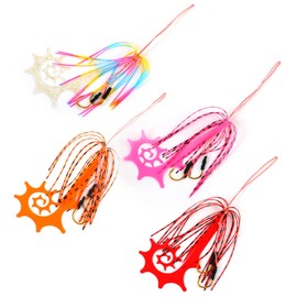 SEASKY Instant Business-Force Tylaba Gimmick (4 Color Set/2 Type), Play-Type Replacement, Sea Bream Mule, Dragon Curly (Type II (Orange/Red/Pink/Keimura))