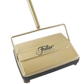Fuller Brush 17031 Electrostatic Carpet & Floor Sweeper - 9" Cleaning Path - Lightweight - Ideal for Crumby Messes - Works On Carpets & Hard Floor Surfaces - Gold