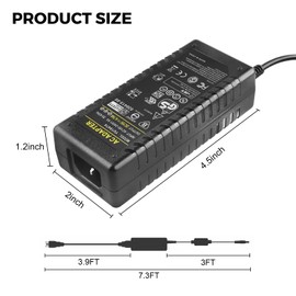 LeTaoXing 19V 4.74A Power Supply Adapter 90W Charger for Vizio E320VP M261VP Westinghouse 24" 32" 42" 46" LD-3255VX LD-2480 LD-4680 LD-4695 LD-4255VX HDTV LED LCD HD TV Monitor Laptop Power Cord