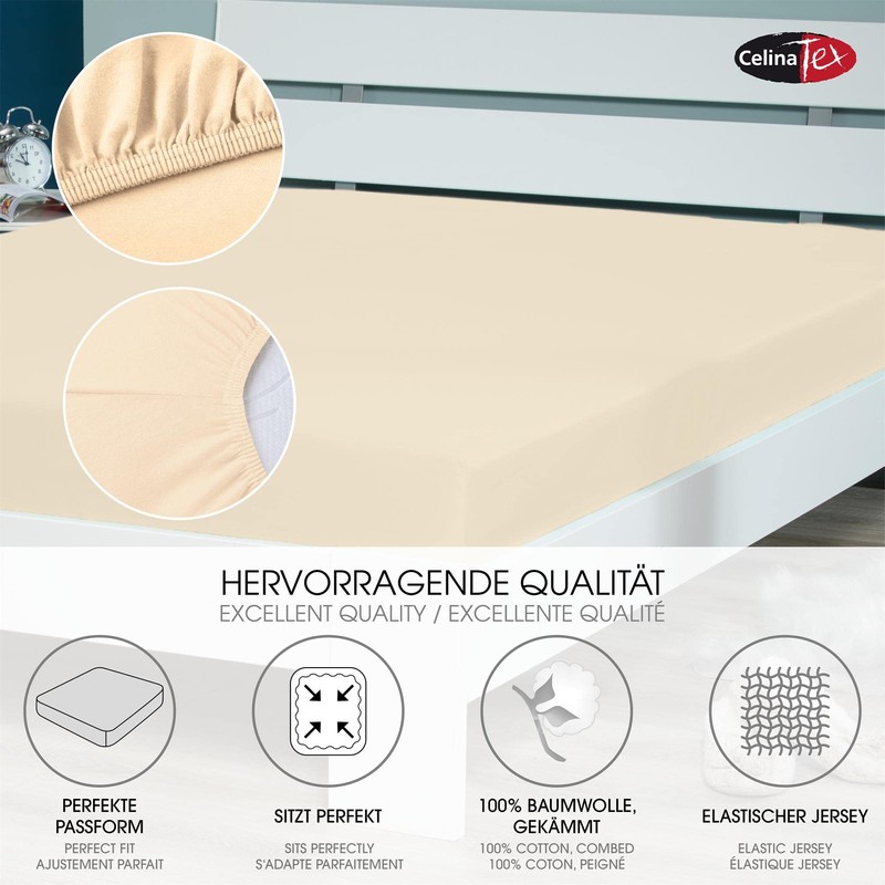 CelinaTex Lucina Cotton Fitted Sheet, Customable