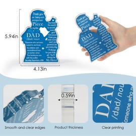 Father's Day Dad Gifts from Daughter Son, Acrylic Desk Decor Signs, Dad Birthday Gifts, New Dad Daddy Stepdad Dad Gifts, Birthday Love Gifts,Idea Present for Dad Birthday Christmas Fathers Day (DAD)