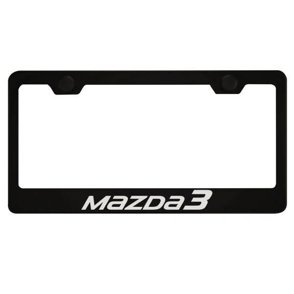 MVP Black License Plate Frame for Mazda3, Mazda 3