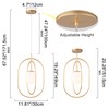 LMSOD Gold Pendant Light with Frosted Glass Globe, Mid Century
