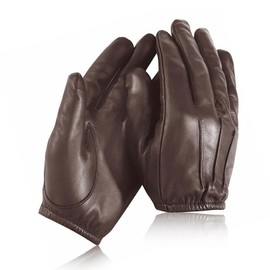 Swift Wear Anti-Slash Kevlar Lined, Police, Fireproof, Leather, Workwear, Heat Resistance, Safety, SIA (L, Brown)