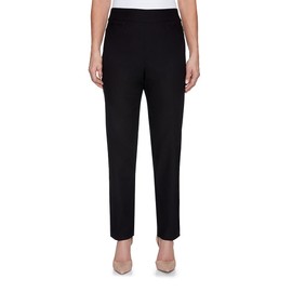 Alfred Dunner womens Petiteclassic Allure Fit Proportioned With Elastic Comfort Waistband Casual Pants, Black, 12 Petite US