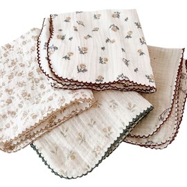 Fluffy Gauze Handkerchief, Set of 4, 100% Cotton, Cute, Wrapping, Handkerchief, Loop, Stylish, Scandinavian Baby, Baby, Gauze, Large Size, Bathing Gauze, Baby Preparation, Baby Shower, Cotton,