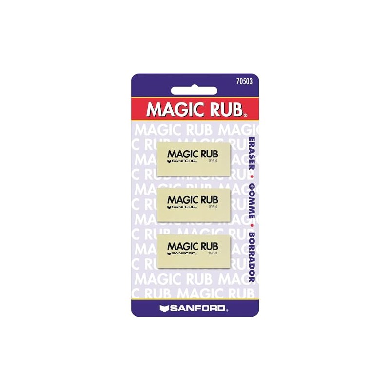 Prismacolor Premier Magic Rub Vinyl Erasers, 3-Count