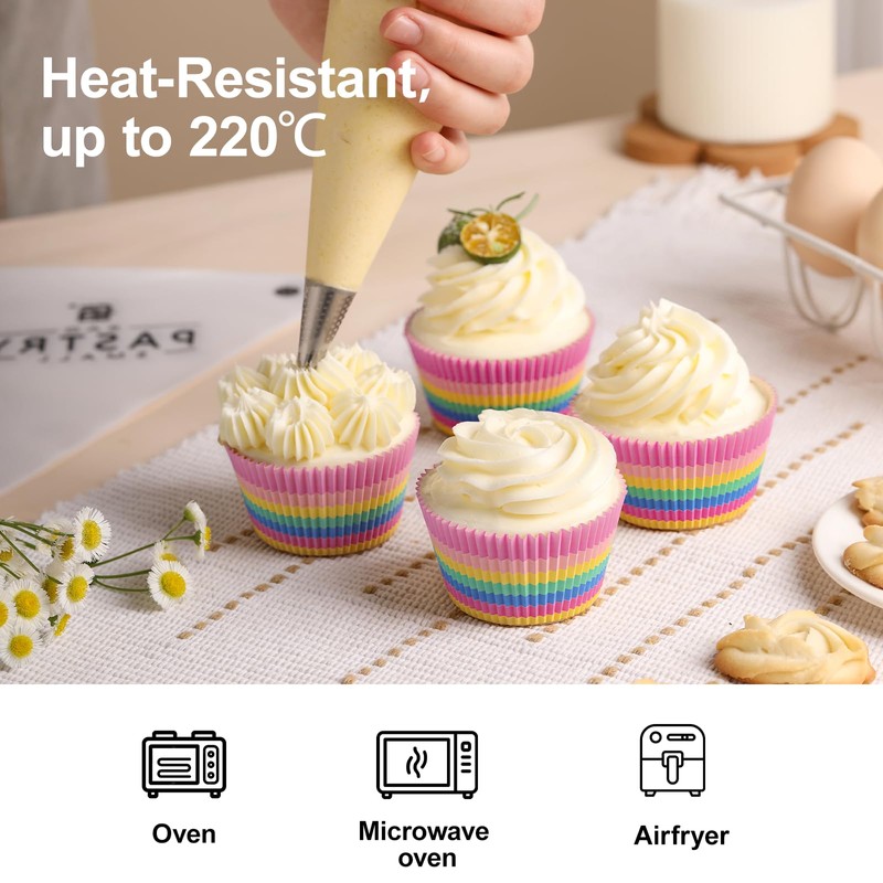 Carehabi Muffin Cases Paper, Pack of 300 Muffins Baking Cups,