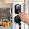 Probrico Smart Keyless Entry Door Lock Deadbolt with Handle Set,Fingerprint