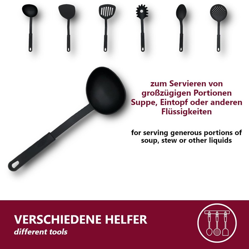 6-piece kitchen utensil set, heat-resistant and easy to clean, practical