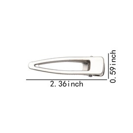Silver Y2K Metal Hair Clips for Thick Thin Hair Alligator Clips for Hair Barrettes Hairpins Duckbilled Makeup Hair Clips for Styling Non Slip No Crease Bend Metal Barrette 10 PCS