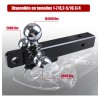 Enganche Remolque 3bolas 1-7/8,2-5/16 ,3/4, 10000lbs Negro