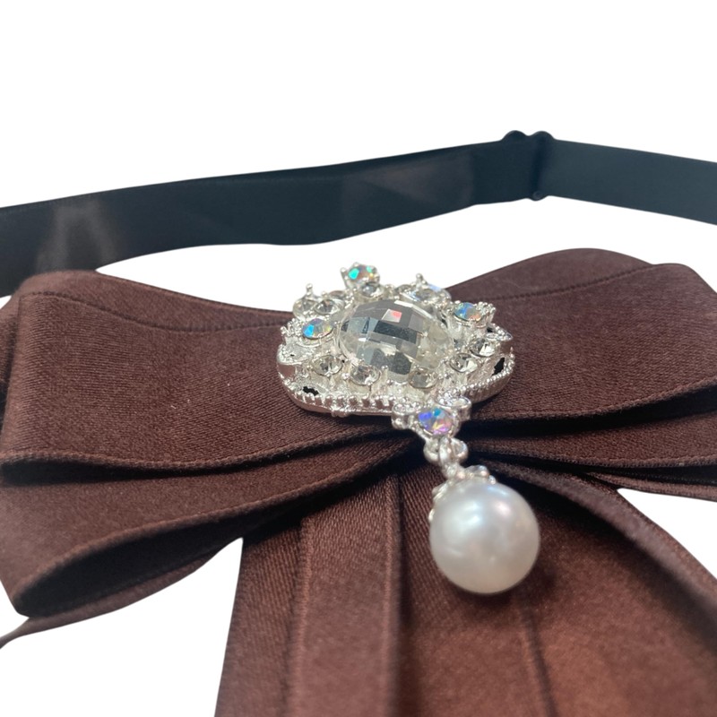 ラインストーン 制服リボン リボンタイ 蝶ネクタイ レディース 制服小物 蝶結び スイート レース アクセサリー