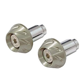 Moto Base MBBED-02 Handle Parts Universal Aluminum Bar End (Titanium Silver/Inner Diameter: 0.5 - 0.7 inches (14 - 19 mm)