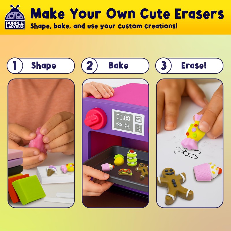 DIY Clay Cute Mini Eraser Kit for Kids - Birthday