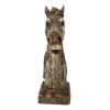 Faux Driftwood Equine Beauty Mustang Horse Head Desktop Plaque Sculpture