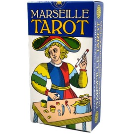 Tarot Cards, 78 Cards, Marseille Edition, Tarot Divination, Marseille Tarot, Blue Edition, Japanese Instruction Manual Included (English Language Not Guaranteed)