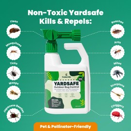 Outdoor YardSafe | Kills & Repels Mosquitoes, Ticks, Fleas, Mites & More with Natural Essential Oils | Family & Pet-Safe | Eco-Friendly | 4 Quarts (128 Oz.)