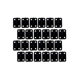 QCAA Solid Brass 180 Degree Mini Hinges, Jewery Box, Cabinet Butt Hinge, 24mm x 19mm(0.94" x 0.75"), Matte Black, Made in Taiwan, 12 Pair