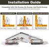 8 Sets Kitchen Cabinet Hinges with Screws 77 x 33mm